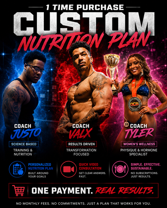 1 Time Purchase Custom Nutrition Program